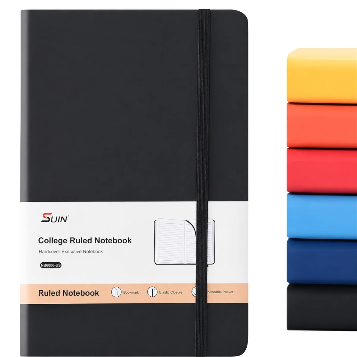 SUIN A5 Hardcover Lined Journal, 200 Pages