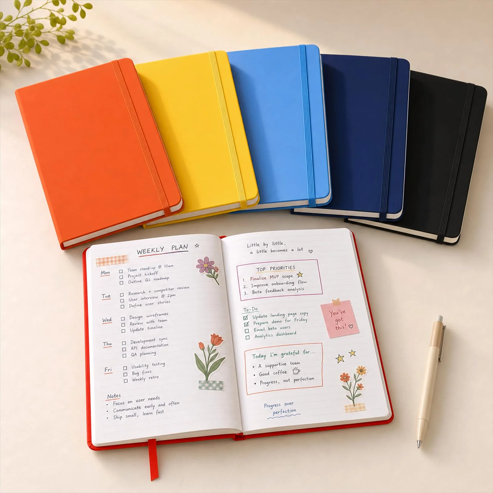 SUIN notebooks and journals in use