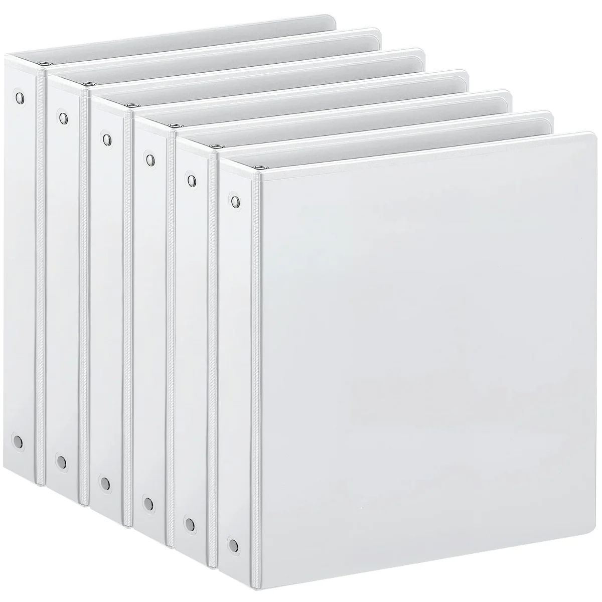 SUIN 1-Inch View Binders with 2 Pockets, 6-Pack