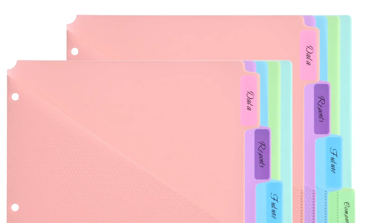 SUIN 5-Tab Heavy Duty Pocket Dividers