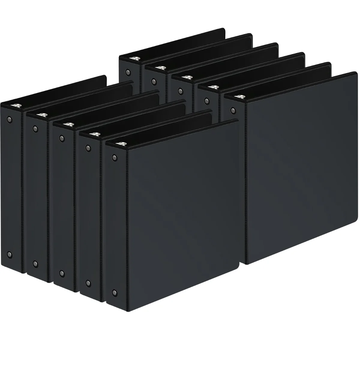 SUIN Durable Round Ring Binders, 10-Pack